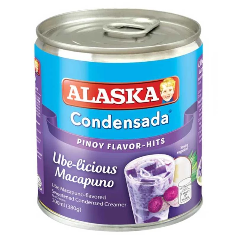 Alaska - Crème concentrée sucrée aromatisée à l'Ube Macapuno -